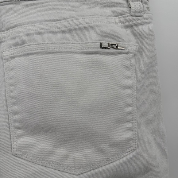 Lauren Jeans Company Ralph Lauren Women Modern Straight White Denim Jeans Size 8 - Picture 8 of 8